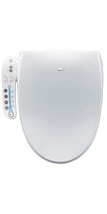 Bio Bidet Slim One Smart Toilet Seat in Round White with Stainless Steel Self-Cleaning Nozzle, Nightlight, Turbo Wash, Oscillating and Fusion Warm Water Technology