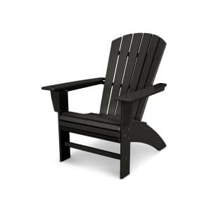 POLYWOOD Nautical Curveback Adirondack Chair, Heavy Duty HDPE Outdoor Patio Furniture, Fire Pit Chair for Deck, Lawn, Garden, Made in USA