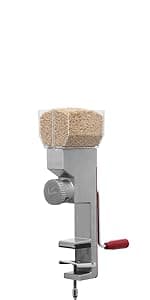 Grain Mill Wheat Flour Grinder, Stainless Steel Metal Burrs (Hand Crank Grain Mill)