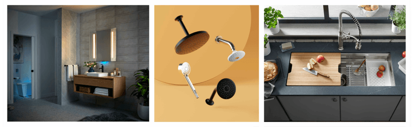 KOHLER 13696-CP 10-inch Single-Function Rainhead, Traditional Rain Shower Head, Round Rainfall Shower Head, 2.5 GPM, Polished Chrome