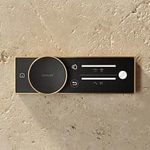 KOHLER Anthem + Digital Control Steamhead in Vibrant Brushed Moderne Brass, Large Dial for Temperature + Flow Rate Adjustment, Features System Warm-Up + Pause Option, Includes Optional Flow Restrictor