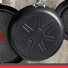 T-fal Ultimate Hard Anodized Nonstick Wok 14 Inch, Oven Broiler Safe 350F, Non Stick Stir-Fry Pan, Cookware, Pots and Pans, Kitchen, Versatile Deep Frying, Sauté, Braise, Stew, Dishwasher Safe, Black