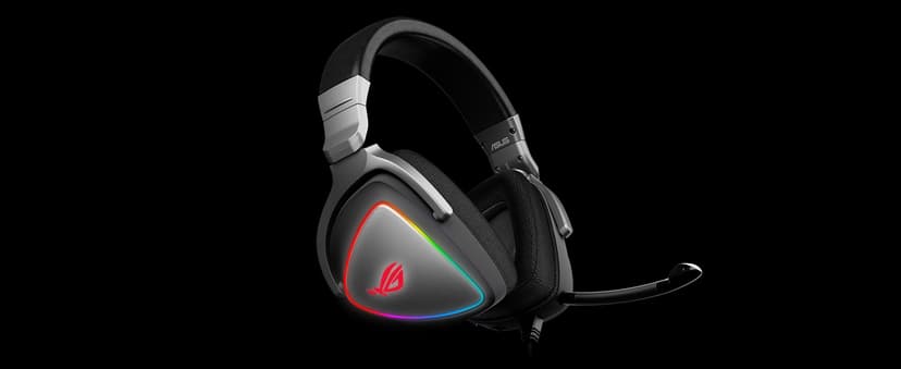 ASUS Gaming Headset ROG DELTA | Headset with Mic and Hi-Res ESS Quad-DAC | Compatible Gaming Headphones for PC, Mac, PS4, Xbox One | Aura Sync RGB Lighting,Black