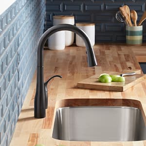 KOHLER 649-VS Simplice Pull-Down Bar Sink Faucet, Prep Sink Faucet, Kitchen Sink Faucet with Pull Down Sprayer, Vibrant Stainless