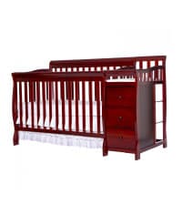 Dream On Me 5 in 1 Brody Convertible Crib With Changing Table, Converts From Crib to Toddler Bed, Day Bed and Kids Sofa and Full Size Bed, JPMA Certified Baby Crib