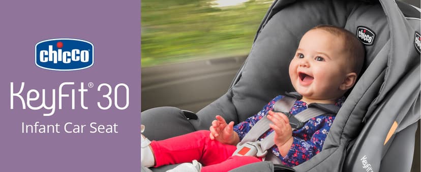 Chicco KeyFit® 30 Infant Car Seat and Base, Rear-Facing Seat for Infants 4-30 lbs., Infant Head and Body Support, Compatible with Chicco Strollers, Baby Travel Gear | Orion/Grey