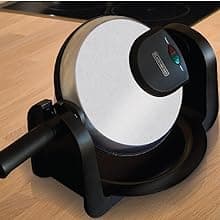 BLACK+DECKER Flip Waffle Maker, WM1404S, 7" Round Belgian Waffles, Ready Light Indicator
