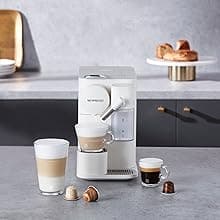 Nespresso Lattissima One Original Espresso Machine with Milk Frother by De'Longhi, Silky White