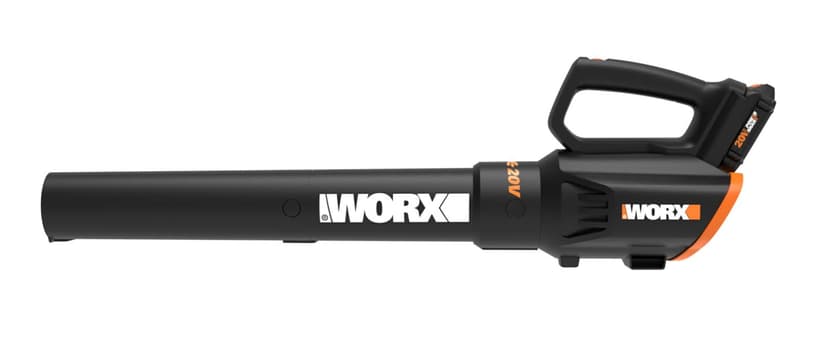 WORX 20V Cordless Leaf Blower WG547, Electric Blower, Powerful Turbine Fan Technology, 2-Speed Control, for One-Hand Operation, PowerShare – 1pc 2.0 Ah Battery and 1pc 0.4 A Charger Included