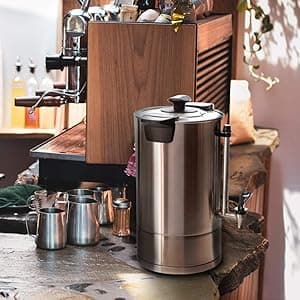 SYBO SR-CP-100B Commercial Grade Stainless Steel Percolate Coffee Maker Hot Water Urn for Catering, 100-Cup 16 L, Metallic