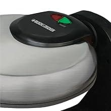 BLACK+DECKER Flip Waffle Maker, WM1404S, 7" Round Belgian Waffles, Ready Light Indicator