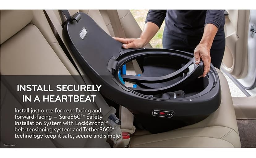 Evenflo Revolve360 Extend All-in-One Rotational Car Seat with Quick Clean Cover (Revere Gray)