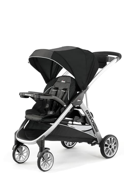 Chicco Cortina Together Double Stroller - Minerale | Black/Silver