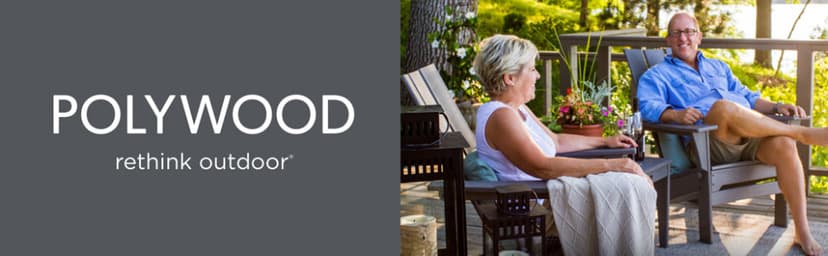 POLYWOOD Nautical Curveback Adirondack Chair, Heavy Duty HDPE Outdoor Patio Furniture, Fire Pit Chair for Deck, Lawn, Garden, Made in USA