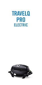 Napoleon TravelQ PRO285X Portable Propane Gas Grill with Foldable Scissor Cart, Black, 2 Burners, Tailgating, Camping, and Small Outdoor Spaces