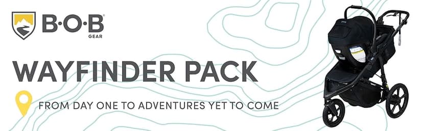 BOB Gear Wayfinder Travel System, Infant Car Seat and Stroller Combo, Nightfall