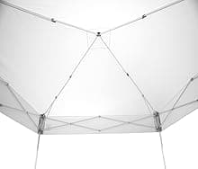 E-Z UP Ambassador Instant Pop Up Canopy Tent, 10' x 10', Roller Bag and 4 Piece Spike Set, Slate White