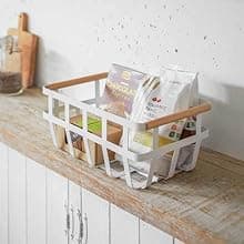 Yamazaki Home Plain Freestanding Coat Hanger Rack With Wooden Hooks, Space Saving, 70" - Steel