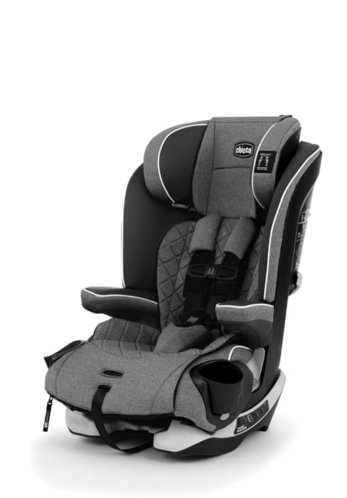 Chicco MyFit® Harness + Booster Car Seat, Forward-Facing 5-Point Harness Car Seat and High Back Booster Seat, for Children 25-100 lbs. | Fathom/Grey/Blue