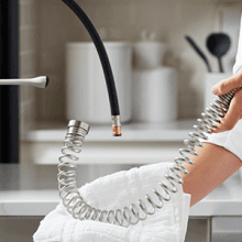 KOHLER 24982-BL Purist Commercial Style Pre-Rinse Kitchen Faucet with 3-Function Sprayhead, Kitchen Sink Faucet with Pull Down Sprayer, Matte Black