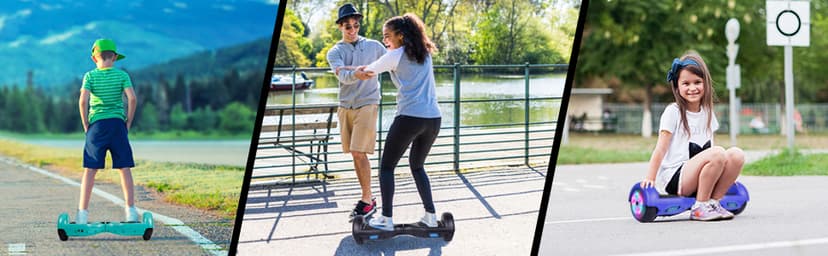 LIEAGLE Hoverboard, 6.5" Self Balancing Scooter Hover Board with Bluetooth Wheels LED Lights for Kids Adults
