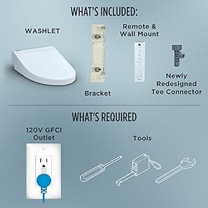 TOTO SW3084#01 WASHLET C5 Electronic Bidet Toilet Seat with PREMIST and EWATER+ Wand Cleaning, Elongated, Cotton White
