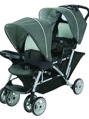 Graco DuoGlider Double Stroller | Lightweight Double Stroller with Tandem Seating, Glacier