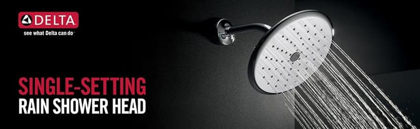 DELTA Faucet Single-Spray Touch-Clean Shower Head, Chrome RP52382