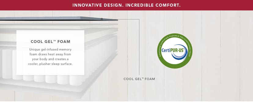 Classic Brands Mercer Cool Gel Memory Foam and Innerspring Hybrid 12-Inch Pillow Top Mattress, Mattress in a Box, Queen