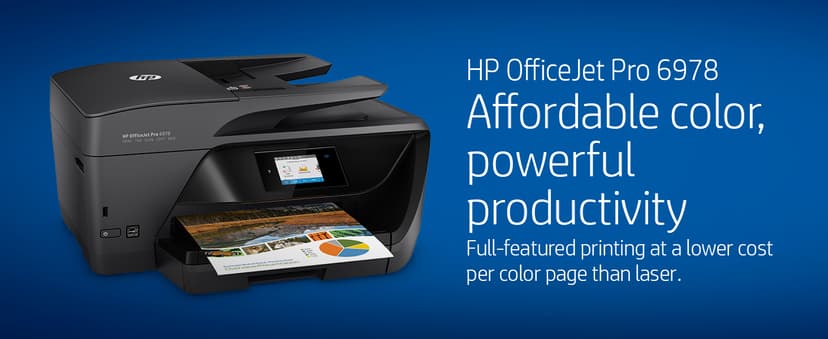 HP OfficeJet Pro 6978 All-in-One Wireless Color Printer, HP Instant Ink, Works with Alexa (T0F29A)