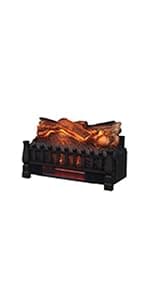 duraflame® Electric Log Set 1,000 Sq Ft Infrared Heater, Faux Logs Insert with LED Flames for Existing Fireplaces, Crackling Sounds, Remote Control Included