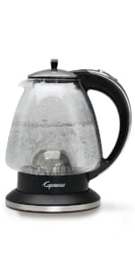 Capresso 259 Water Kettle, 10" x 8.25" x 6.25", Polished Chrome