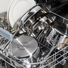 T-Fal Pro Tri-Ply Stainless Steel Cookware Set 13 Piece, Induction Compatible Oven Safe 500F, Lids 350F, Fast & Even Heat, Professional Quality & Durability, Pots and Pans Set, Dishwasher Safe, Silver