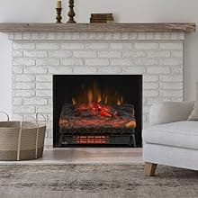 duraflame Electric Log Set 1,000 Sq Ft Heater, Faux Logs Insert with Infrared Flames for Existing Fireplaces, Remote Control Included
