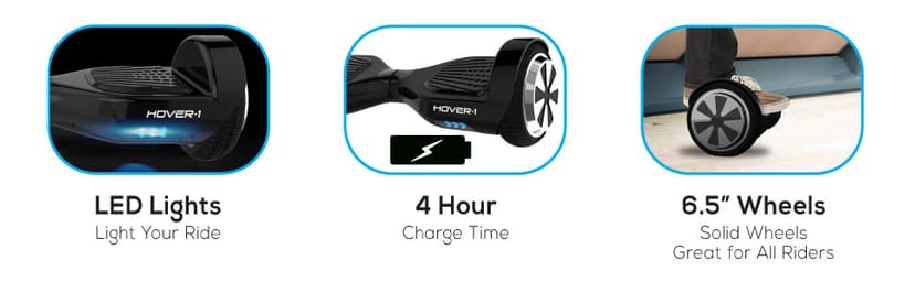 Hover-1 Ultra Electric Hoverboard - 9MPH Top Speed, 9 Mile Range, 400W Motor, Long Lasting Li-Ion Battery, Rider Modes: Beginner to Expert, 5HR Full Charge Self Balancing Scooter