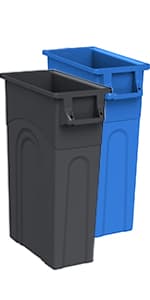 United Solutions 32 Gallon Wheeled Outdoor Garbage Can with Attached Snap Lock Lid and Heavy-Duty Handles, Black, Heavy-Duty Construction, Perfect Backyard, Deck, or Garage Trash Can, 2 Pack