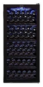Whynter FWC-341TS 34 Bottle Freestanding Stainless Steel Wine Refrigerator with Display Shelf and Digital Control, Gray