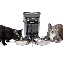 PetSafe Automatic Cat Feeder - Healthy Pet Simply Feed - Automatic Pet Feeder for Cats & Dogs - Timed Pet Feeder with Programmable Portion Control - Holds 24 Cups of Dry or Semi-Moist Dog or Cat Food