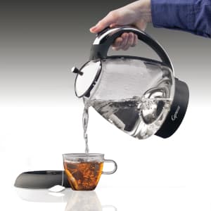 Capresso 259 Water Kettle, 10" x 8.25" x 6.25", Polished Chrome