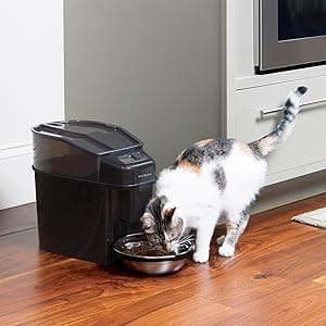 PetSafe Automatic Cat Feeder - Healthy Pet Simply Feed - Automatic Pet Feeder for Cats & Dogs - Timed Pet Feeder with Programmable Portion Control - Holds 24 Cups of Dry or Semi-Moist Dog or Cat Food