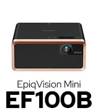 Epson EpiqVision Mini EF12 Smart Streaming Laser Projector, HDR, Android TV, Movies, Family Gaming, Portable, sound by Yamaha, 3LCD, Full HD 1080p, 1000 lumens Color & White Brightness Bluetooth Black