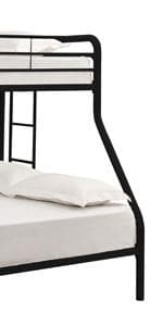 DHP Junior Twin Metal Loft Bed with Storage Steps, Multifunctional Space-Saving Solution - Silver with Gray Steps