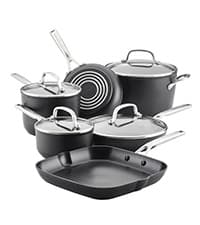 KitchenAid Hard Anodized Induction Nonstick Cookware Pots and Pans Set, 10 Piece, Matte Black
