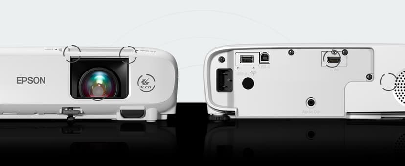 Epson Home Cinema 880 3-chip 3LCD 1080p Projector, 3300 lumens Color and White Brightness, Streaming and Home Theater, Built-in Speaker, Auto Picture Skew, 16,000:1 Contrast, HDMI 2.0, White