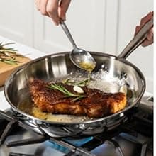 T-Fal Pro Tri-Ply Stainless Steel Cookware Set 13 Piece, Induction Compatible Oven Safe 500F, Lids 350F, Fast & Even Heat, Professional Quality & Durability, Pots and Pans Set, Dishwasher Safe, Silver