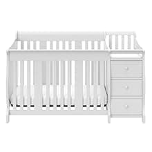 Storkcraft Portofino 5-in-1 Convertible Crib and Changer (Espresso) – Crib and Changing -Table Combo with 3 Drawers, Includes Baby Changing Pad, Converts to Full-Size Bed
