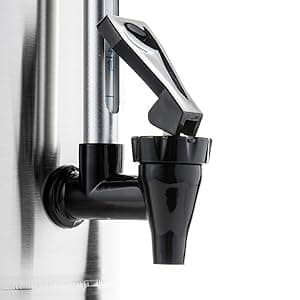 SYBO SR-CP-100B Commercial Grade Stainless Steel Percolate Coffee Maker Hot Water Urn for Catering, 100-Cup 16 L, Metallic