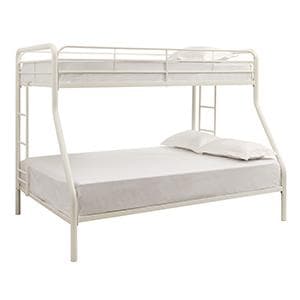 DHP Junior Twin Metal Loft Bed with Storage Steps, Multifunctional Space-Saving Solution - Silver with Gray Steps