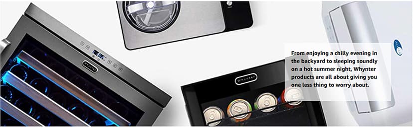 Whynter BWR-0922DZ 92 Wine Bottle Built-in or Freestanding Stainless Steel Dual Zone Compressor Large Capacity Refrigerator Rack for Open LED Display, Dark Grey-92 Grey