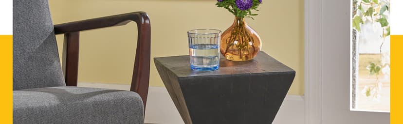 Christopher Knight Home Manuel Light-Weight Concrete Accent Table, Natural, 12.5D x 12.5W x 17.75H in